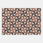 Brown Mid Century Modern Pattern Inpakpapier Vel (Voorkant 2)
