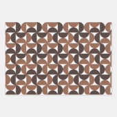 Brown Mid Century Modern Pattern Inpakpapier Vel (Voorkant)