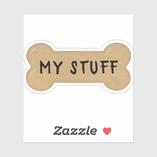 Brown Milk Bone with Text Sticker (Vel)