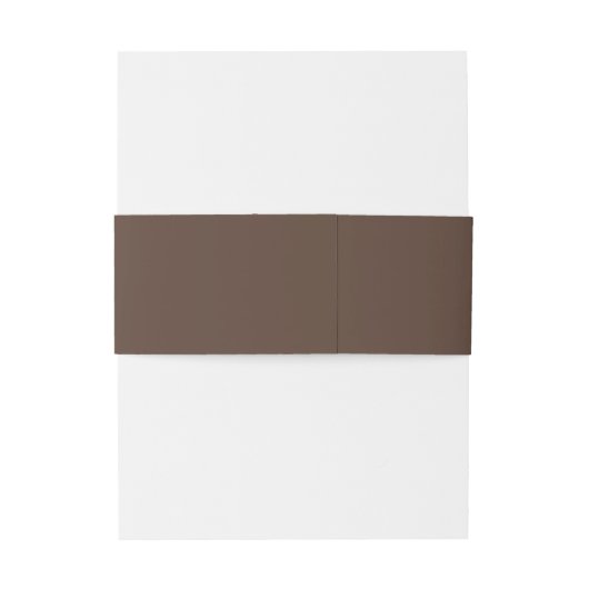 Brown Minimal and Chic | Monogram Uitnodigingen Wikkel (Achterkant Voorbeeld)