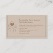 Brown Minimal Caregiver Visitekaartje (Achterkant)