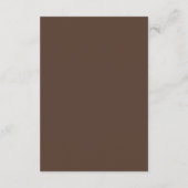 Brown Minimal Chic Border | Wedding Guest Details Informatiekaartje (Achterkant)