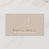 Brown Minimal Foot Massage Care Addiatry Doctor Visitekaartje (Voorkant)
