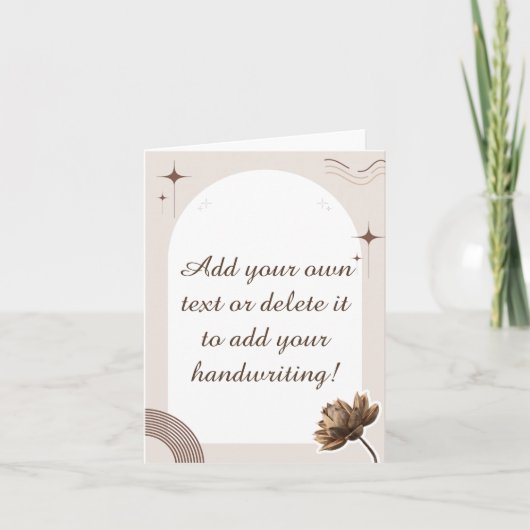 Brown minimalist Boho merkt op (Voorkant)