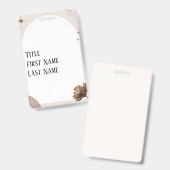 Brown minimalist Boho merkt  op Badge (Voor- en achterkant)