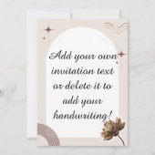 Brown minimalist Boho merkt  op Kaart (Voorkant)