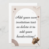 Brown minimalist Boho merkt  op Kaart (Voorkant / Achterkant)