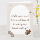 Brown minimalist Boho merkt op Kaart (Gele Bloem)