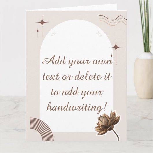 Brown minimalist Boho merkt op Kaart (Voorkant)