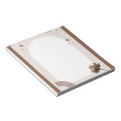 Brown minimalist Boho merkt op Notitieblok (Schuin)