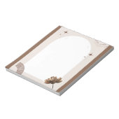 Brown minimalist Boho merkt op Notitieblok (Linkerzijde)