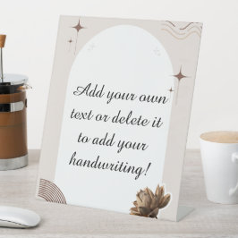Brown minimalist Boho merkt op Reclamebord Met Voetstuk