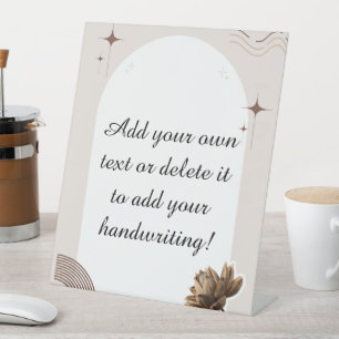 Brown minimalist Boho merkt op Reclamebord Met Voetstuk