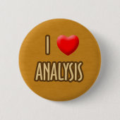 BROWN MODEL - I LOVE ANALYSIS RONDE BUTTON 5,7 CM (Voorkant)
