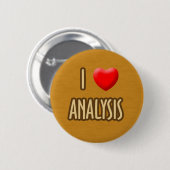 BROWN MODEL - I LOVE ANALYSIS RONDE BUTTON 5,7 CM (Voorkant /achterkant)