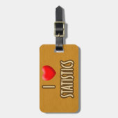 BROWN MODEL - I LOVE STATISTICS BAGAGELABEL (Voorkant verticaal)