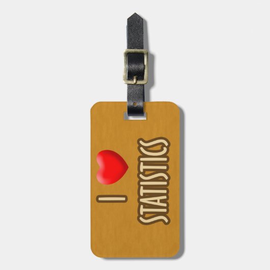 BROWN MODEL - I LOVE STATISTICS BAGAGELABEL (Voorkant verticaal)