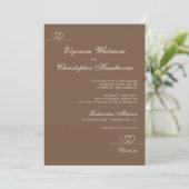 Brown Modern Chic Mix and Match Wedding Kaart (Staand voorkant)