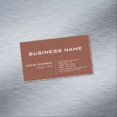 Brown Modern Contemtiem Bedrijf Magnetisch Visitekaartje (Voorbeeld)