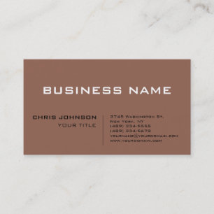 Brown Modern Contemtiem Bedrijf Visitekaartje