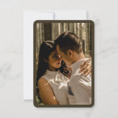 Brown Modern Photo RSVP Insert QR Code Kaartje (Achterkant)