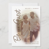 Brown Modern Romantic Overlay Gradient Script Save The Date (Voorkant)