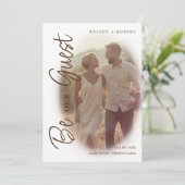 Brown Modern Romantic Overlay Gradient Script Save The Date (Staand voorkant)