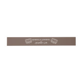 Brown Modern Wedding Elegant BOHO Belly Band Uitnodigingen Wikkel (Vlak)