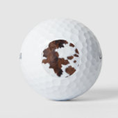 Brown Moo-ving Koe Print Golfballen (Voorkant)