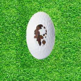 Brown Moo-ving Koe Print Golfballen