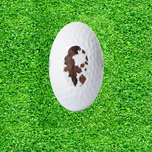 Brown Moo-ving Koe Print Golfballen