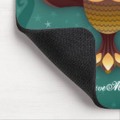 Brown Moon Owl Mousepad Muismat (Hoek)