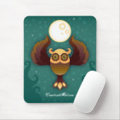 Brown Moon Owl Mousepad Muismat (Met muis)