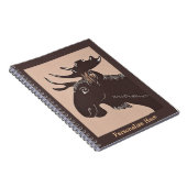 Brown Moose Art-laptop met speciale functies Notitieboek (Rechterzijde)