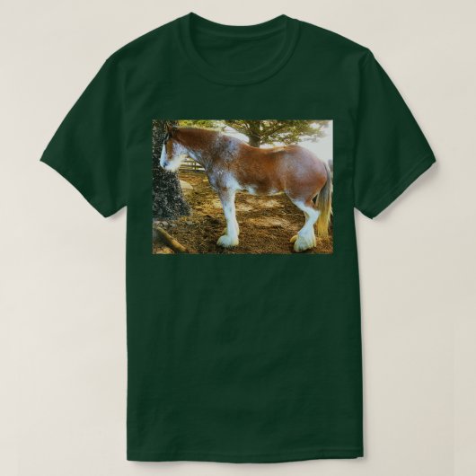Brown Mottled Clydesdale Horse 1 T-shirt (Design voorkant)