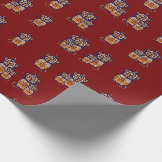 Brown Mouse pattern Curtain Cadeaupapier (Hoek)