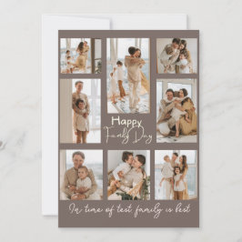 Brown Multi Photo Vaderdag Holiday Kaart