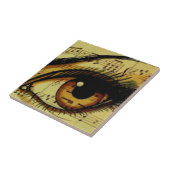 Brown Music Eye Tegeltje (Zijkant)