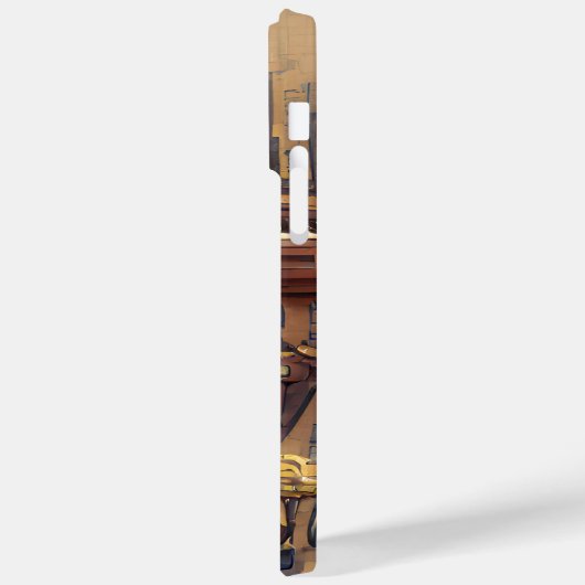 BROWN MUSICAL STEAMPUNK THEMA Case-Mate iPhone CASE (Achterkant / Links)