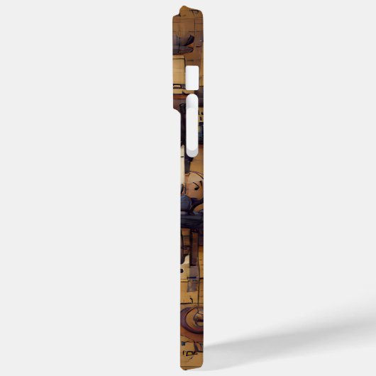 BROWN MUSICAL STEAMPUNK THEMA Case-Mate iPhone CASE (Achterkant / Links)