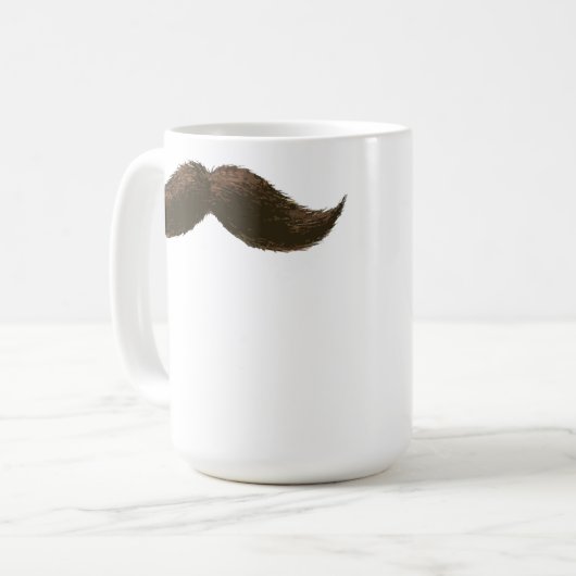 Brown Mustache Coffee Mok (Voorkant links)