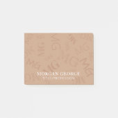 Brown Myriad of Monograms With Your Name Post-it® Notes (Voorkant)