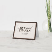 Brown Neutral | Classic Luxe Wedding Bedankkaart (Voorkant)