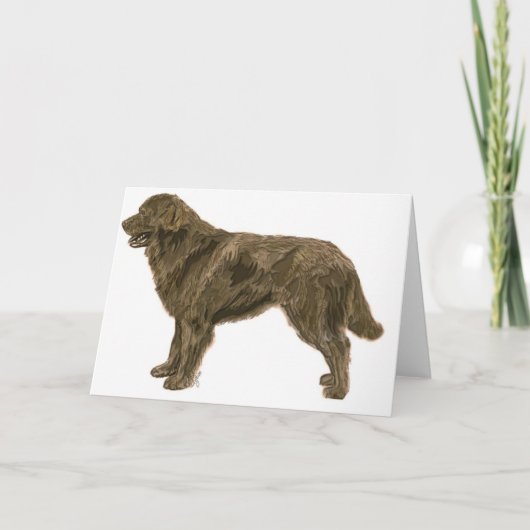 Brown Newfoundland Dog Kaart (Voorkant)