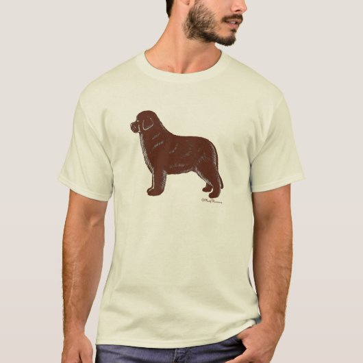Brown Newfoundland Dog T-shirt (Voorkant)