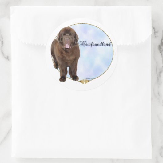 Brown Newfoundland Portrait Sticker (Tas)