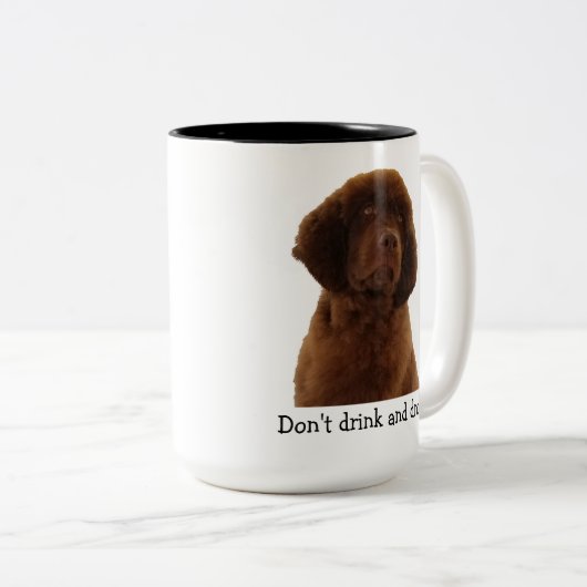 Brown Newfoundland Puppy Mokken & meer (Voorkant rechts)