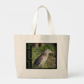 Brown Night Heron Grote Tote Bag (Achterkant)