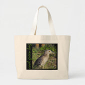 Brown Night Heron Grote Tote Bag (Voorkant)