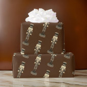 Brown Nutcracker Soldier-kerstkrappelpapier Cadeaupapier